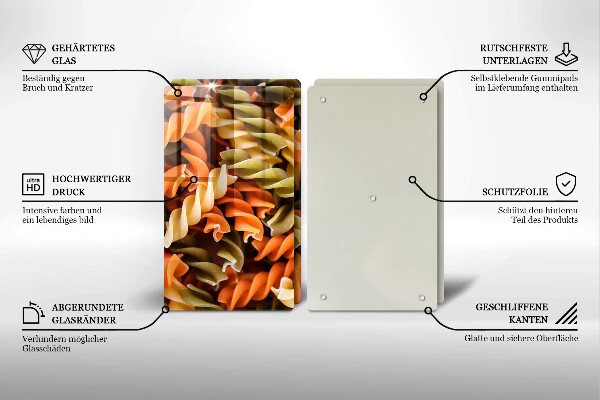 Protector pared cocina Pasta fusilli