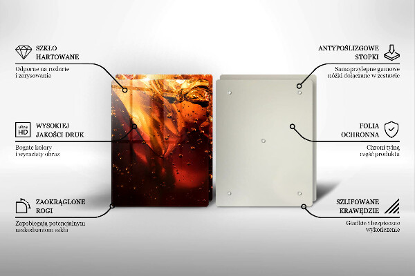 Tapa encimera Bebida de cola con hielo