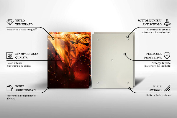 Tapa encimera Bebida de cola con hielo