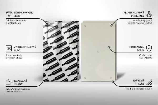 Tapa encimera Botellas de vino negro