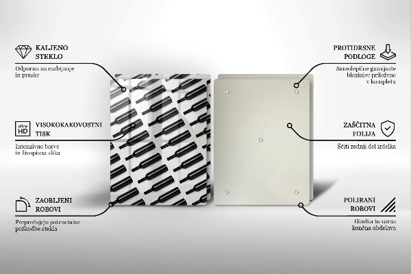 Tapa encimera Botellas de vino negro