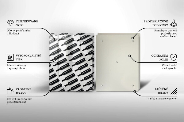 Tapa encimera Botellas de vino negro