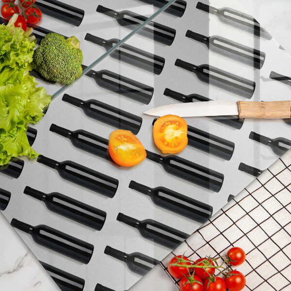 Tapa encimera Botellas de vino negro