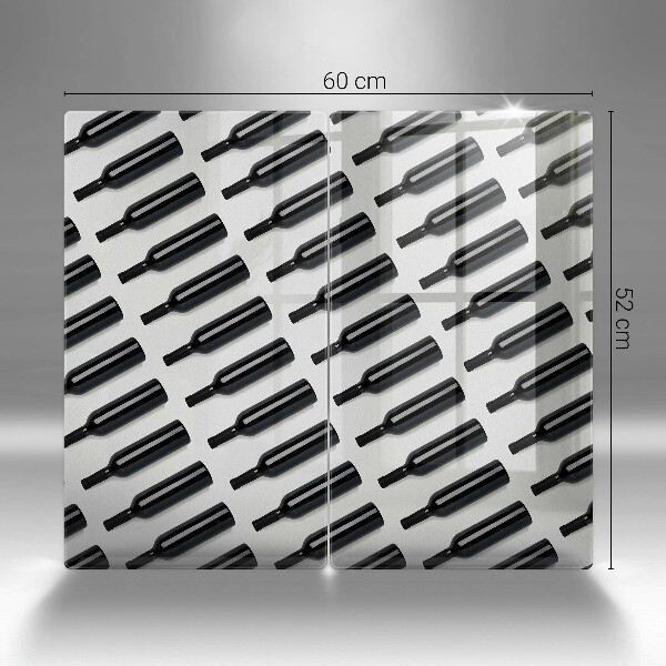 Tapa encimera Botellas de vino negro