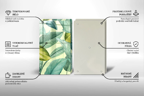 Tapa encimera Hojas tropicales verdes