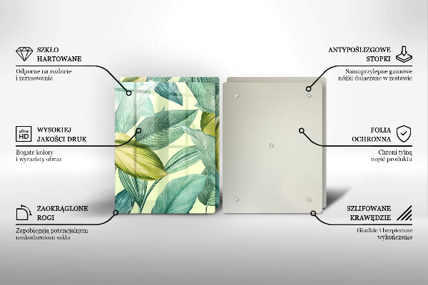 Tapa encimera Hojas tropicales verdes