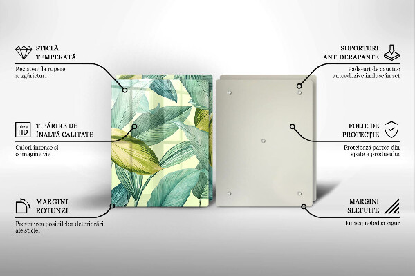 Tapa encimera Hojas tropicales verdes