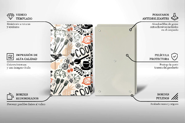 Tapa encimera Motivo de cocina de dibujos animados