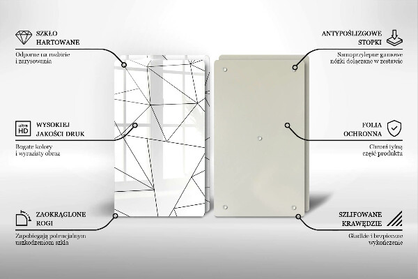 Tapa encimera Triángulos blancos