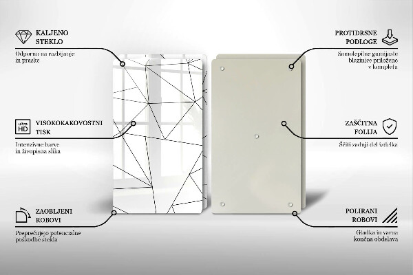 Tapa encimera Triángulos blancos