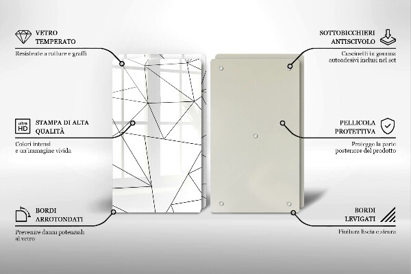 Tapa encimera Triángulos blancos