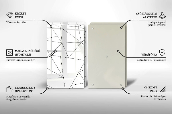 Tapa encimera Triángulos blancos