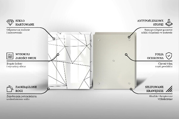 Tapa encimera Triángulos blancos