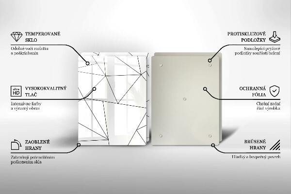 Tapa encimera Triángulos blancos