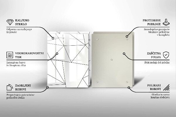 Tapa encimera Triángulos blancos