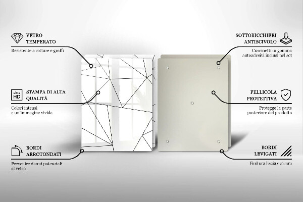 Tapa encimera Triángulos blancos
