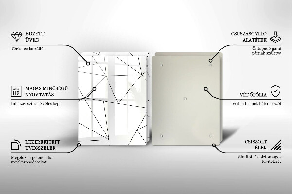 Tapa encimera Triángulos blancos