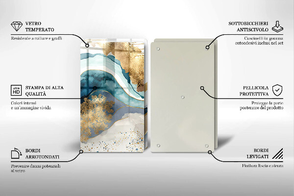 Tapa encimera Mármol colorido