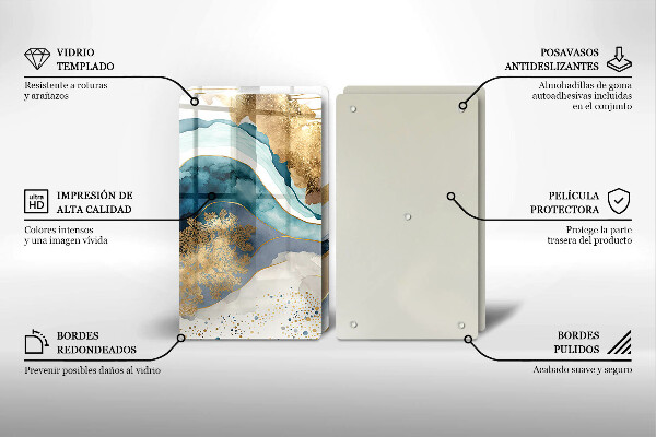 Tapa encimera Mármol colorido