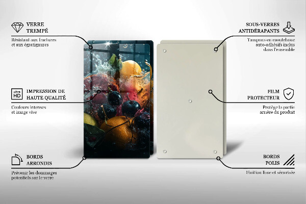 Tapa encimera Frutas en agua