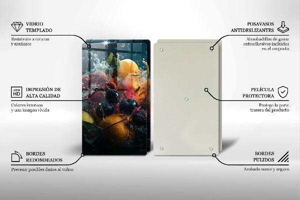 Tapa encimera Frutas en agua