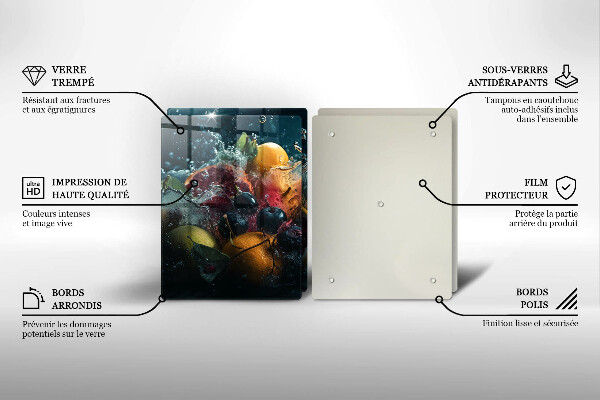 Tapa encimera Frutas en agua