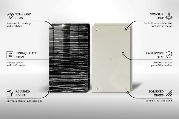 Tapa encimera Abstracción negra