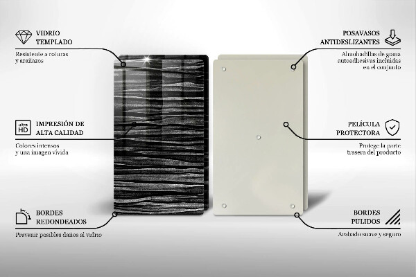 Tapa encimera Abstracción negra