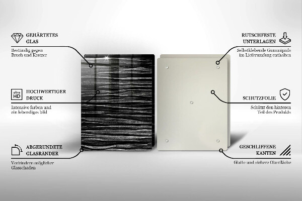 Tapa encimera Abstracción negra