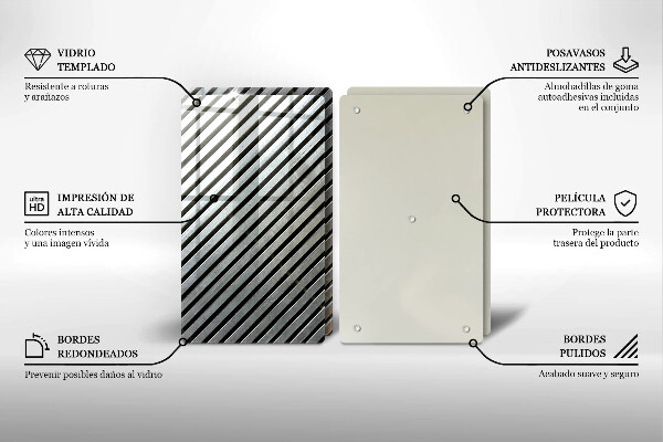 Tapa encimera Líneas metálicas