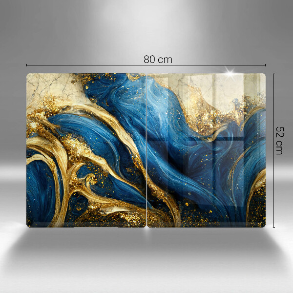 Tapa encimera Mármol azul y dorado