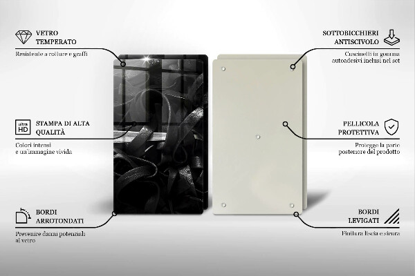 Tapa encimera Pasta negra de tallarines