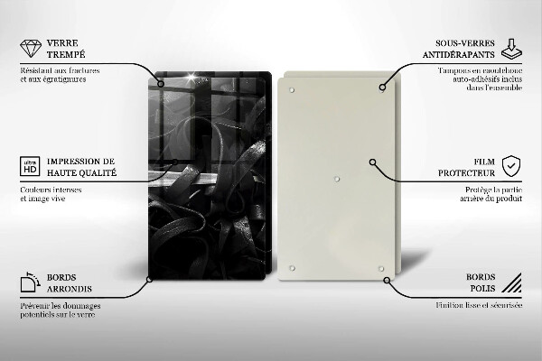 Tapa encimera Pasta negra de tallarines