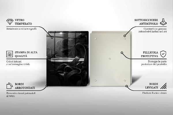 Tapa encimera Pasta negra de tallarines