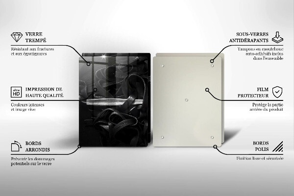 Tapa encimera Pasta negra de tallarines