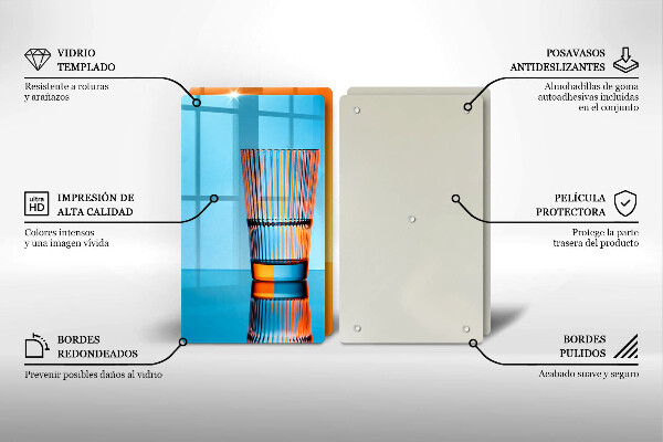 Tapa encimera Dos vasos de agua