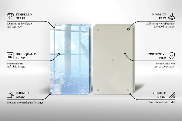 Tapa encimera Textura de invierno