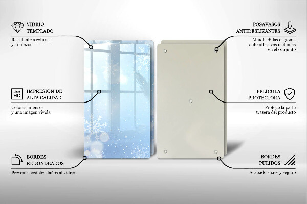 Tapa encimera Textura de invierno