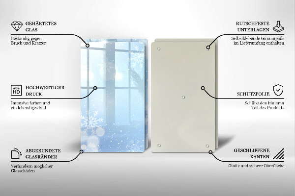 Tapa encimera Textura de invierno