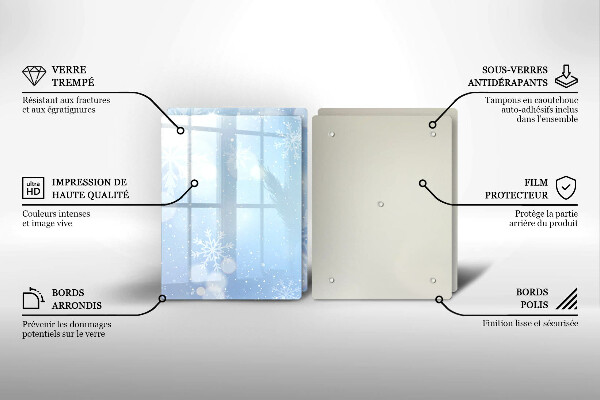 Tapa encimera Textura de invierno