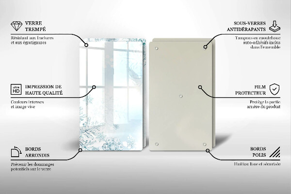 Protector pared cocina Copo de nieve