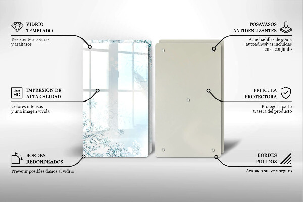 Protector pared cocina Copo de nieve
