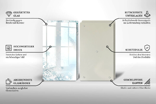 Protector pared cocina Copo de nieve