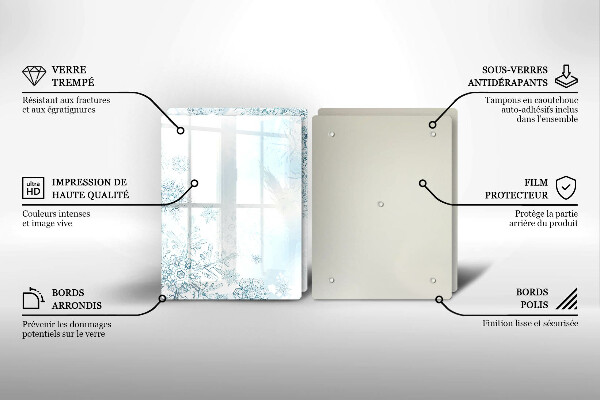 Protector pared cocina Copo de nieve