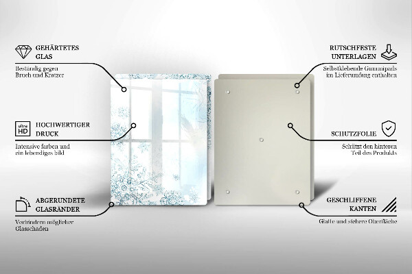 Protector pared cocina Copo de nieve