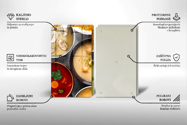 Protector pared cocina Sopas coloridas