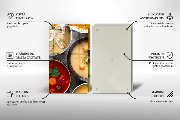 Protector pared cocina Sopas coloridas