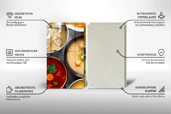 Protector pared cocina Sopas coloridas