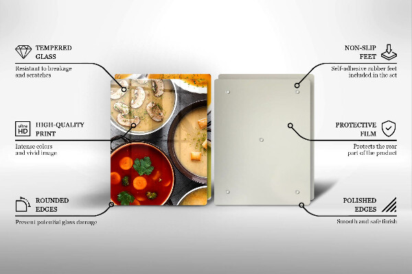 Protector pared cocina Sopas coloridas