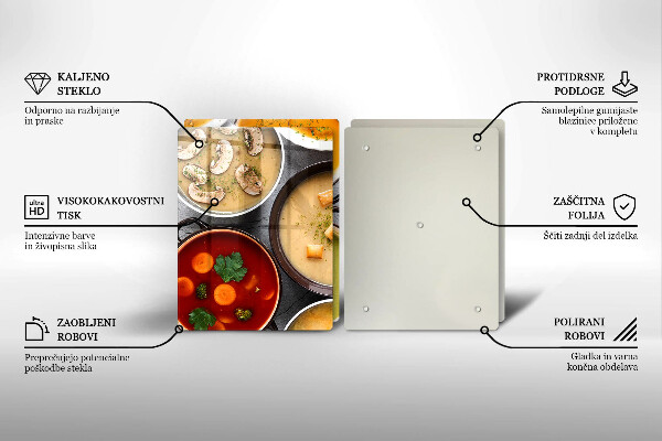 Protector pared cocina Sopas coloridas